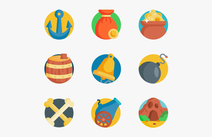 Pirates - Retro Icon Png, Transparent Clipart