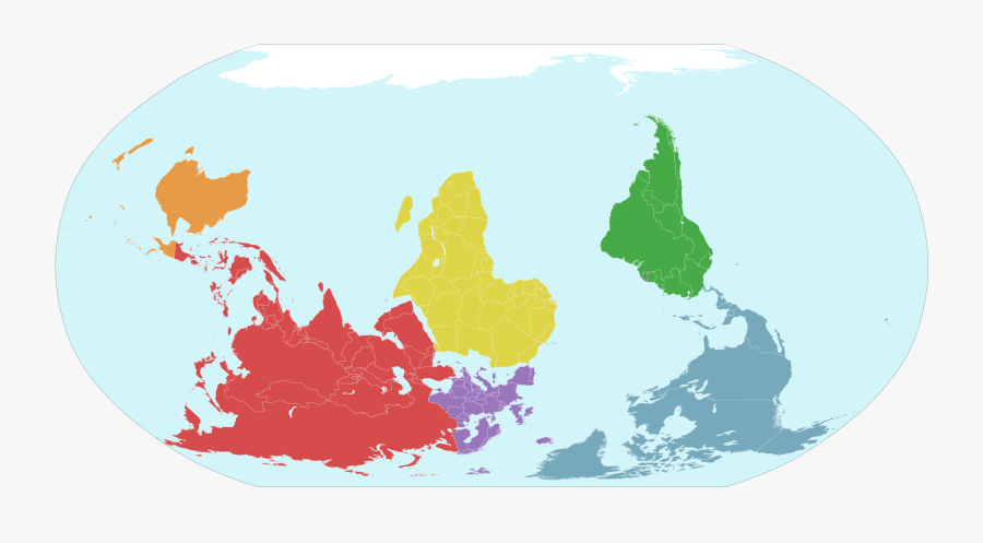 Clip Art Px Seven Upside Down - Upside Down World Map Blank, Transparent Clipart