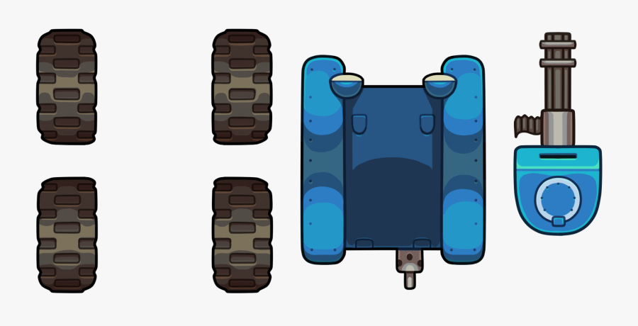 Top Down Vehicle - Top Down Cartoon Tank, Transparent Clipart