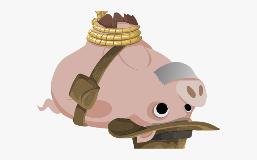 Hog Tie Pig, Transparent Clipart