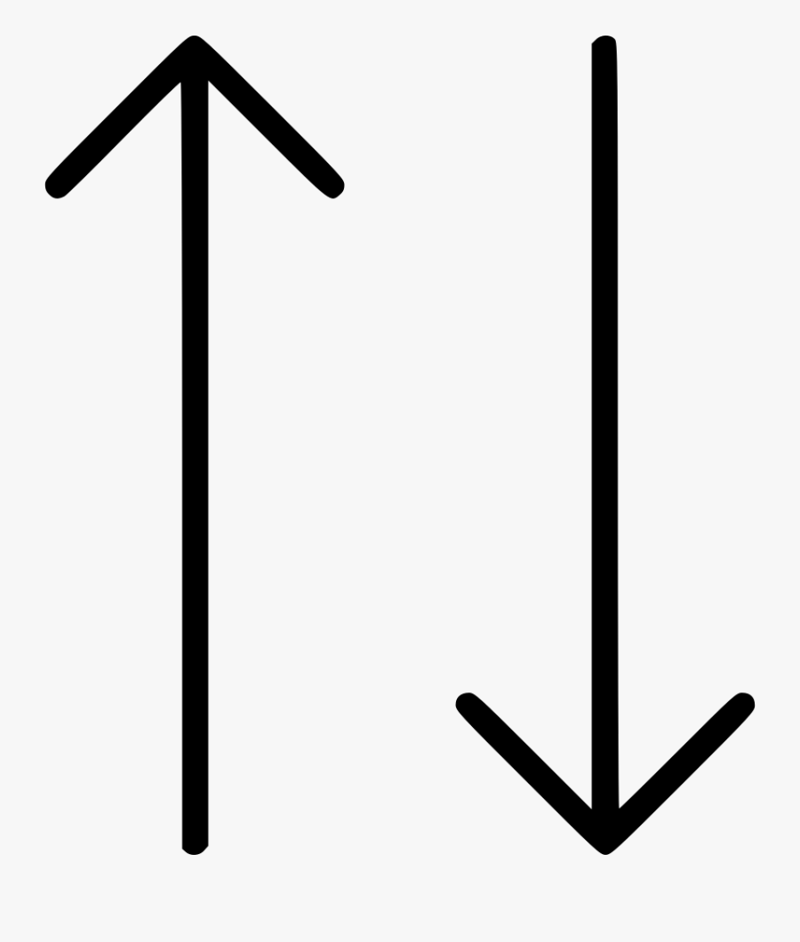 Upside Down Arrow - Arrow Pointing Up And Down, Transparent Clipart