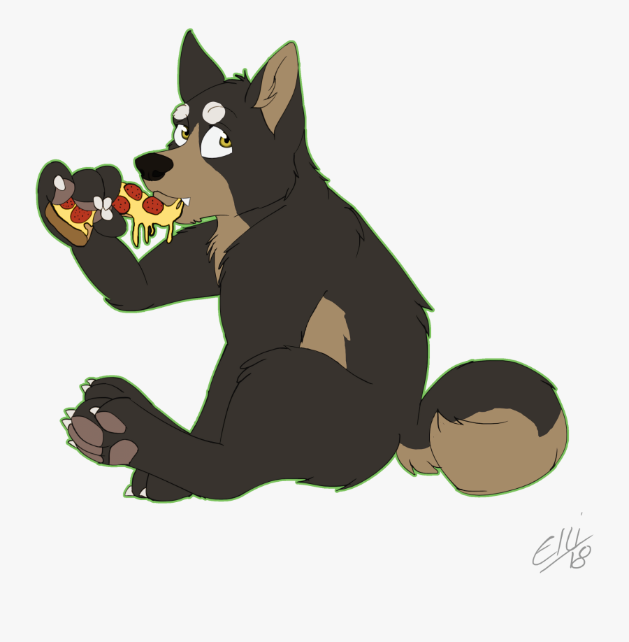 Clip Art Dog Eating Pizza, Transparent Clipart