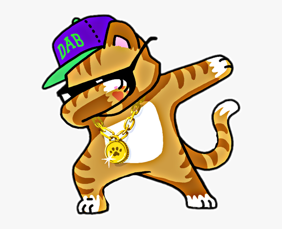 Cool Cat Dab - Dabbing Cat, Transparent Clipart