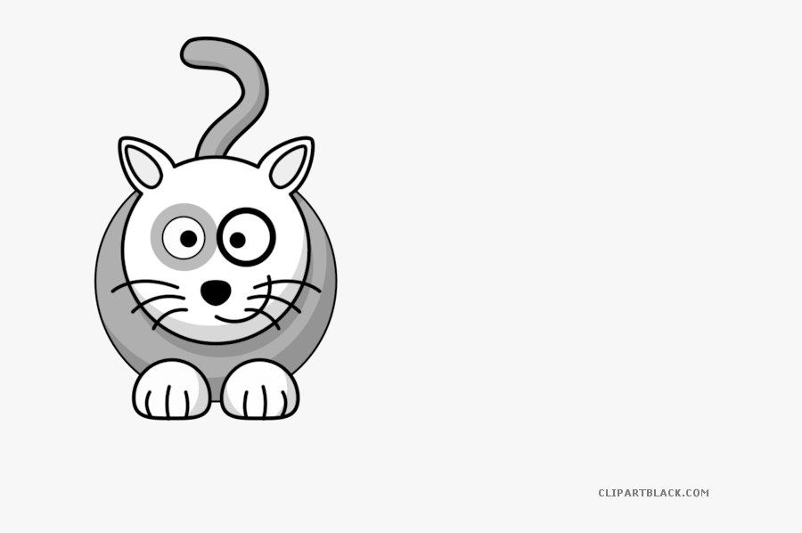 Cool Cat Clipart - Cat Drawing For Print, Transparent Clipart