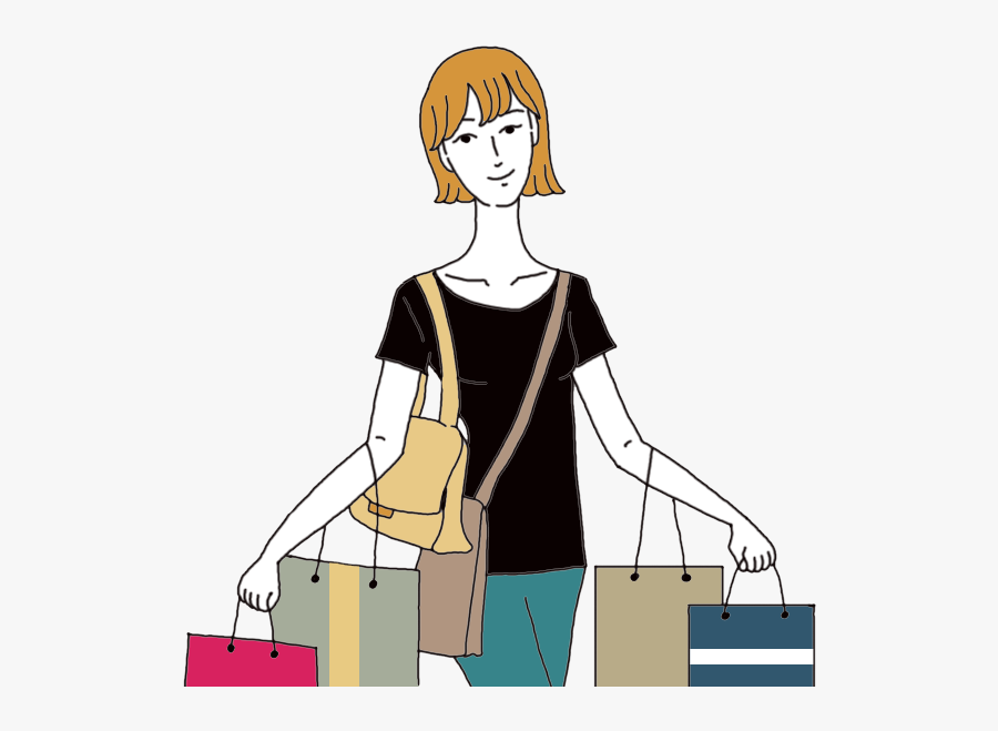 Mall Clipart Department Store - Carrying Too Many Bags, Transparent Clipart