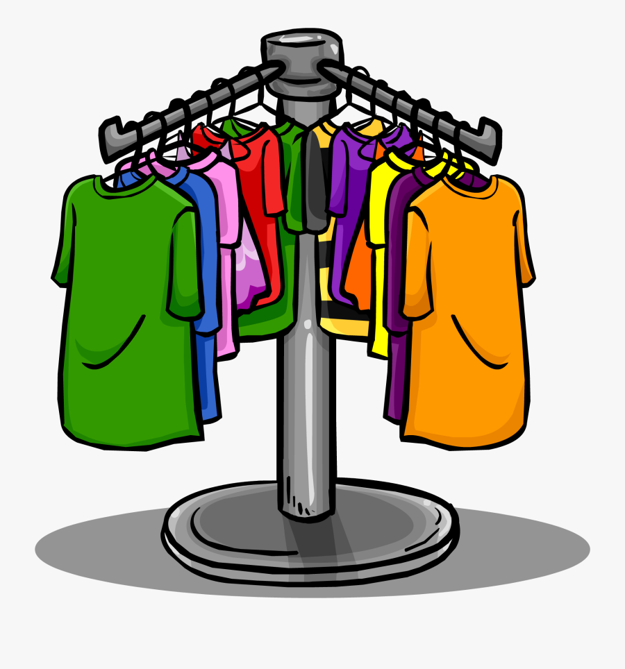 Clip Art Clothing Rack Clip Art - Clothing Rack Club Penguin, Transparent Clipart