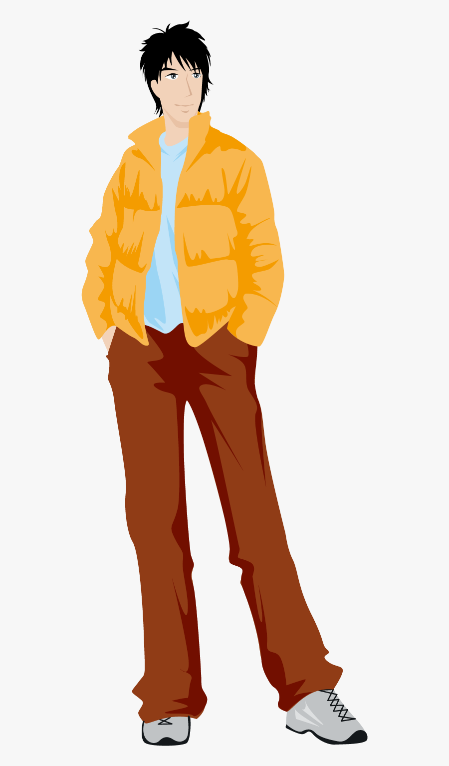 Wearing A Jacket Of Handsome Guy Png Download - Male Models Clip Art Png, Transparent Clipart