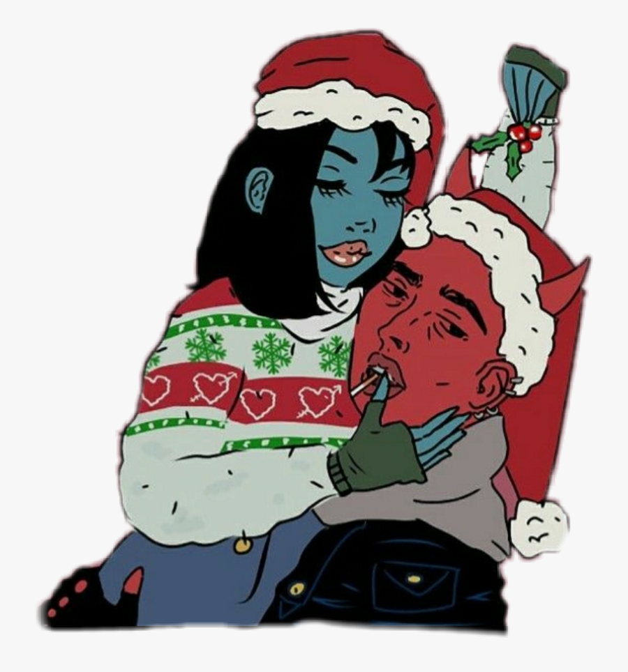 #anime #cute #love #couple #lovers #christmas #handsome - Anytime Of The Year Yung Heazy, Transparent Clipart