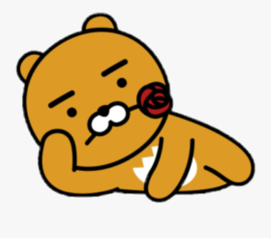 #cute #kakaotalk #fanart #anime #flower #cute #hope - Kakao Friends Whatsapp Sticker, Transparent Clipart