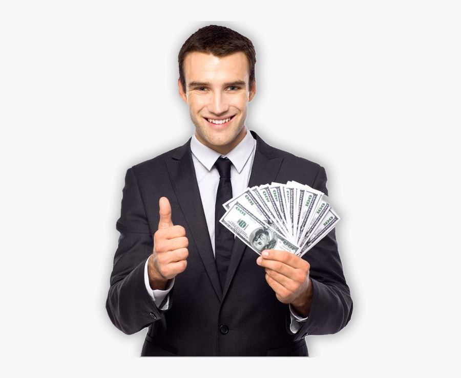 Money Bitcoin Cash Businessperson Holding Payment Man - Man With Money Png, Transparent Clipart