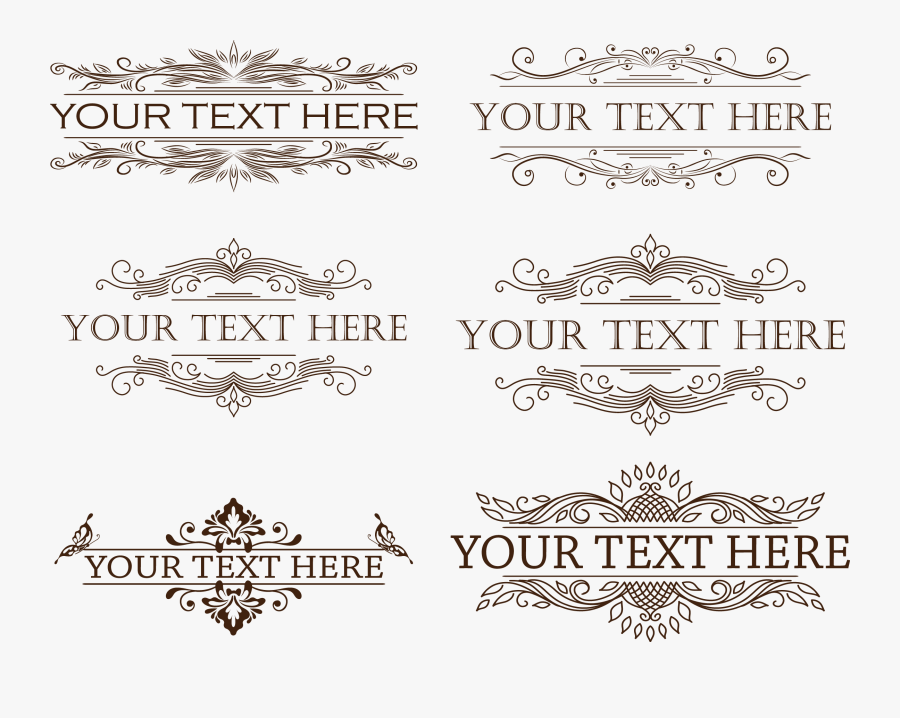 And Elements Menu Flag Principles Visual Design Clipart - Vintage Design Elements Vector, Transparent Clipart