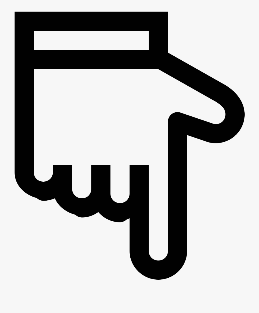 Hand Down Icon Clipart , Png Download - Down Hand, Transparent Clipart