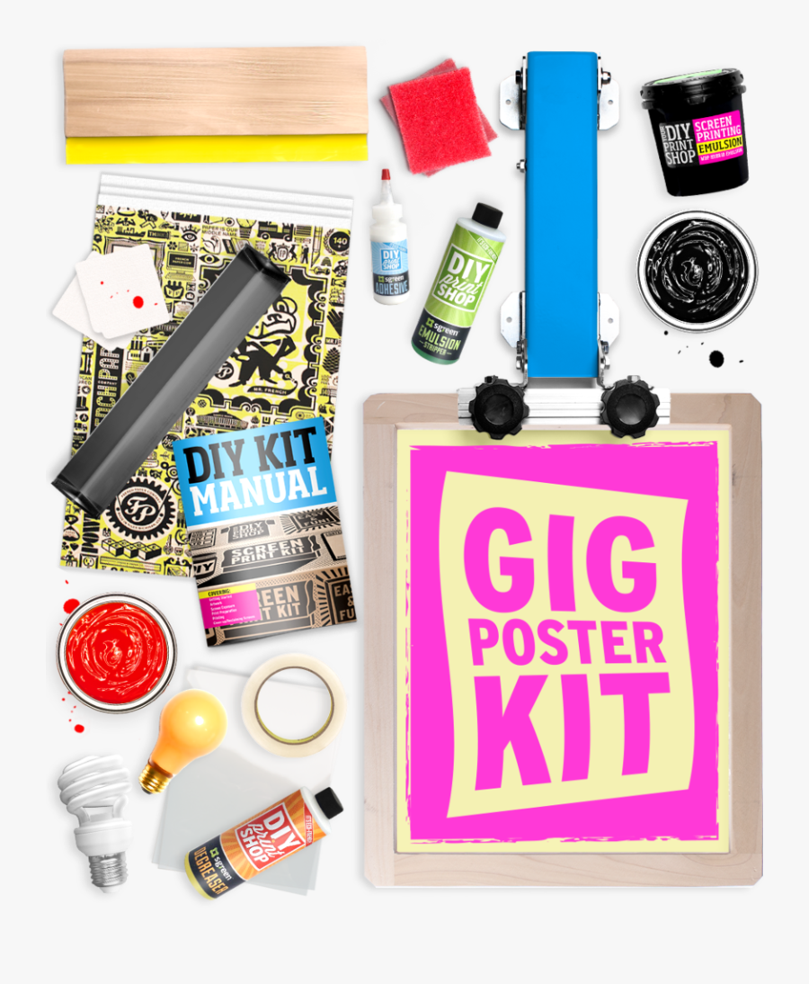 Clip Art Diy At Home Kits - Diy Screen Printing Kit, Transparent Clipart