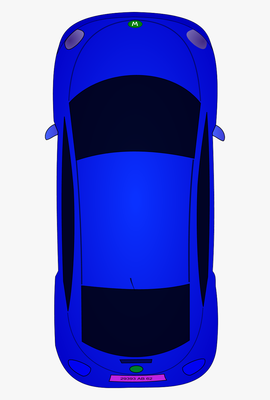 Car Clipart Top View 5 - Cartoon Cars Top View, Transparent Clipart
