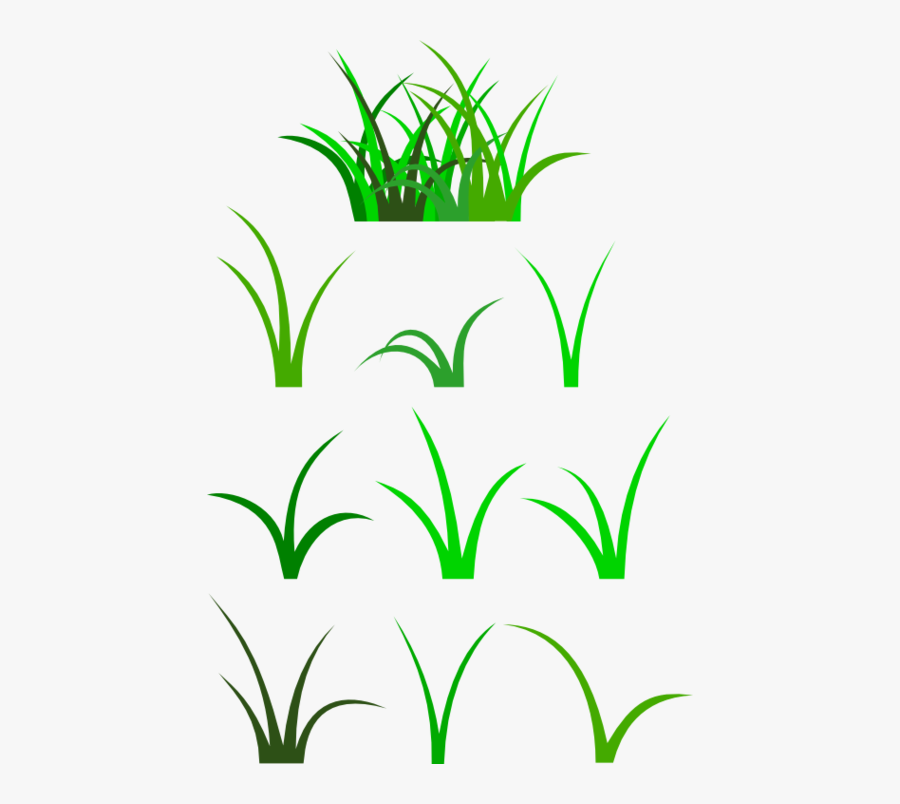 Grass Green And Bright Clipart - Cartoon Blades Of Grass, Transparent Clipart