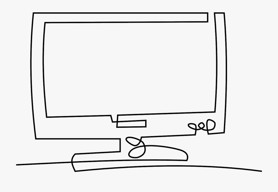 Tv House Clipart Free Picture - Line Art, Transparent Clipart