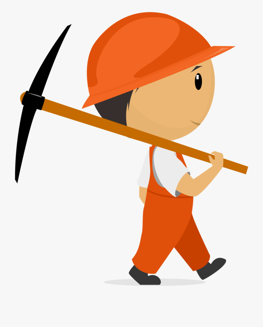 Worker - Cartoon Construction Worker Transparent Background, Transparent Clipart