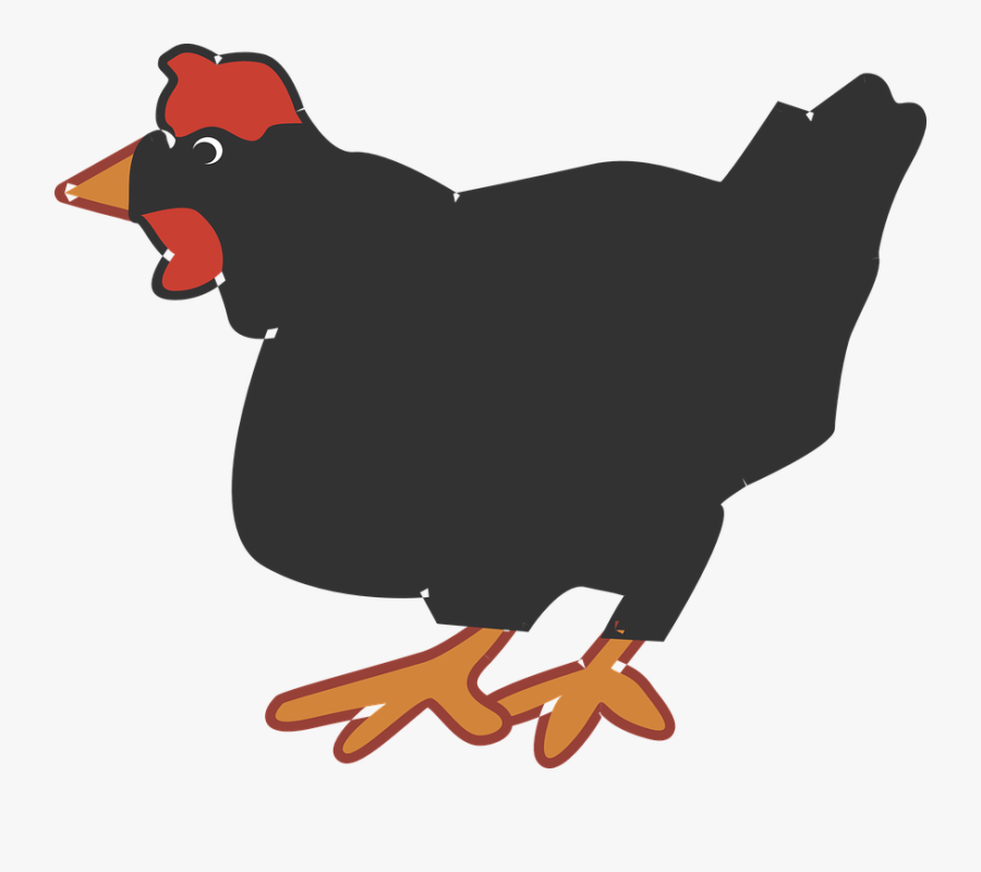 Black, Barn, Farm, Bird, Hen, Chicken - Hen Clip Art, Transparent Clipart