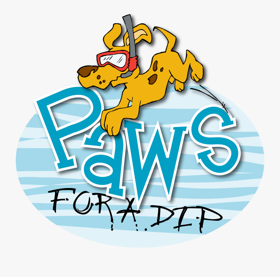Paws For A Dip Logo - Graphic Design, Transparent Clipart