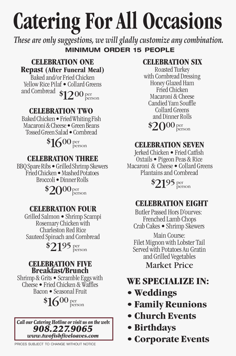 Menu Fried Fish Buffet Soul Food Cornbread - Soul Food Catering Menu, Transparent Clipart