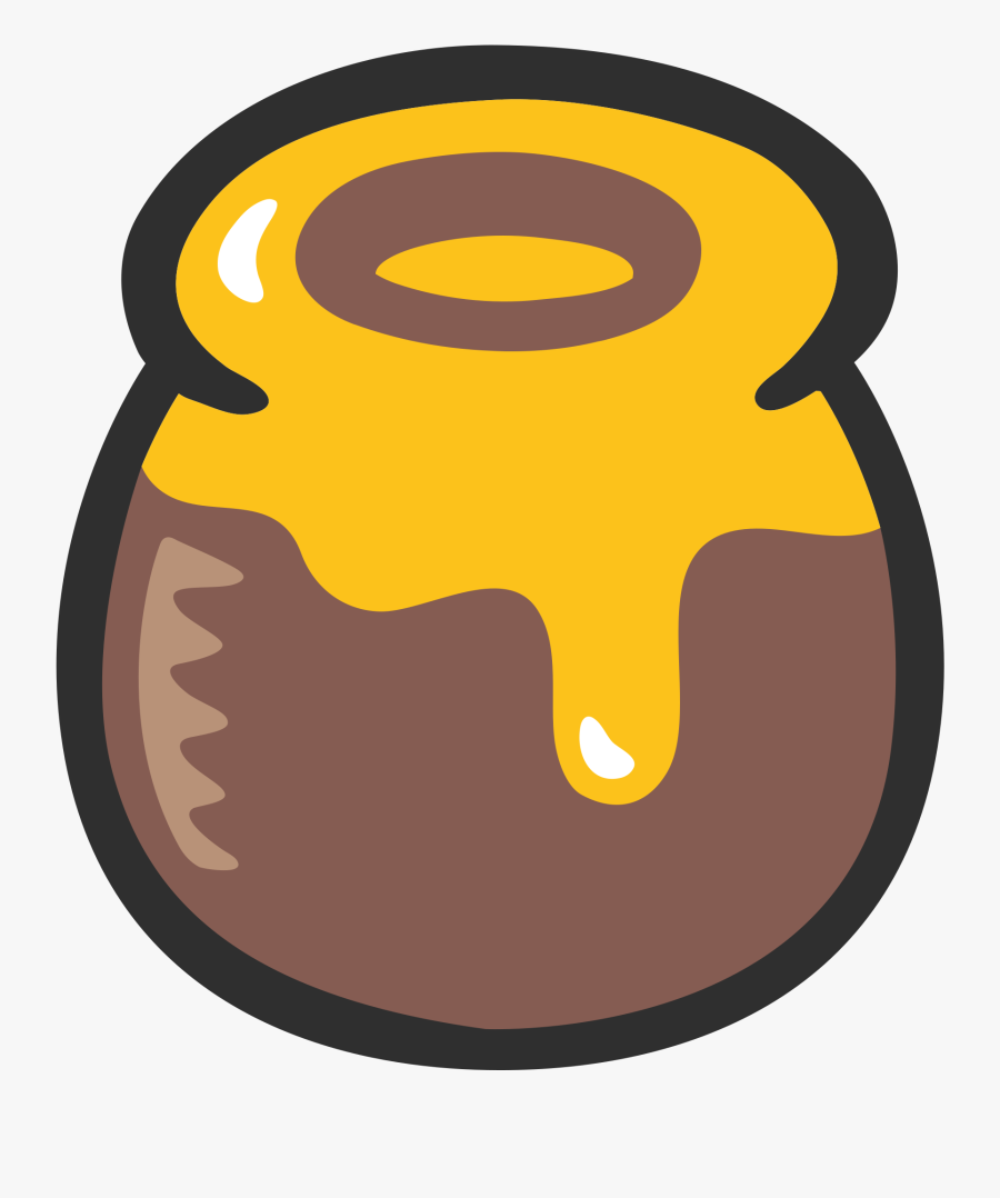 File U F Svg - Pot Of Honey Emoji, Transparent Clipart