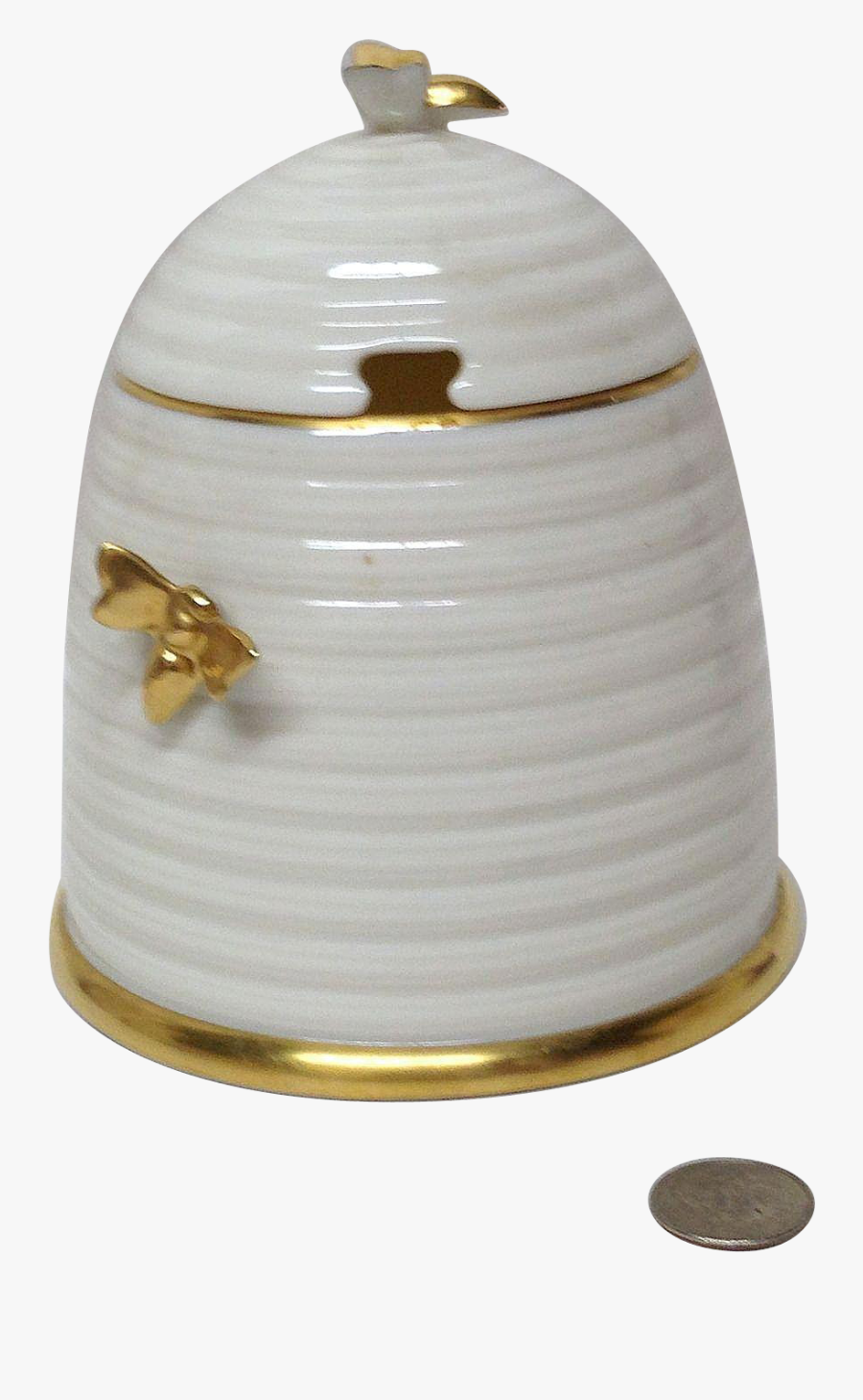 Transparent Honey Pot Png - Lenox Bee Hive Honey Jar Pot, Transparent Clipart