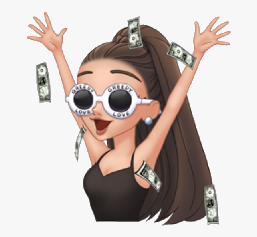 #arimoji #greedy #greedyforlove #money #arianagrande - Ariana Grande Discord Emojis, Transparent Clipart