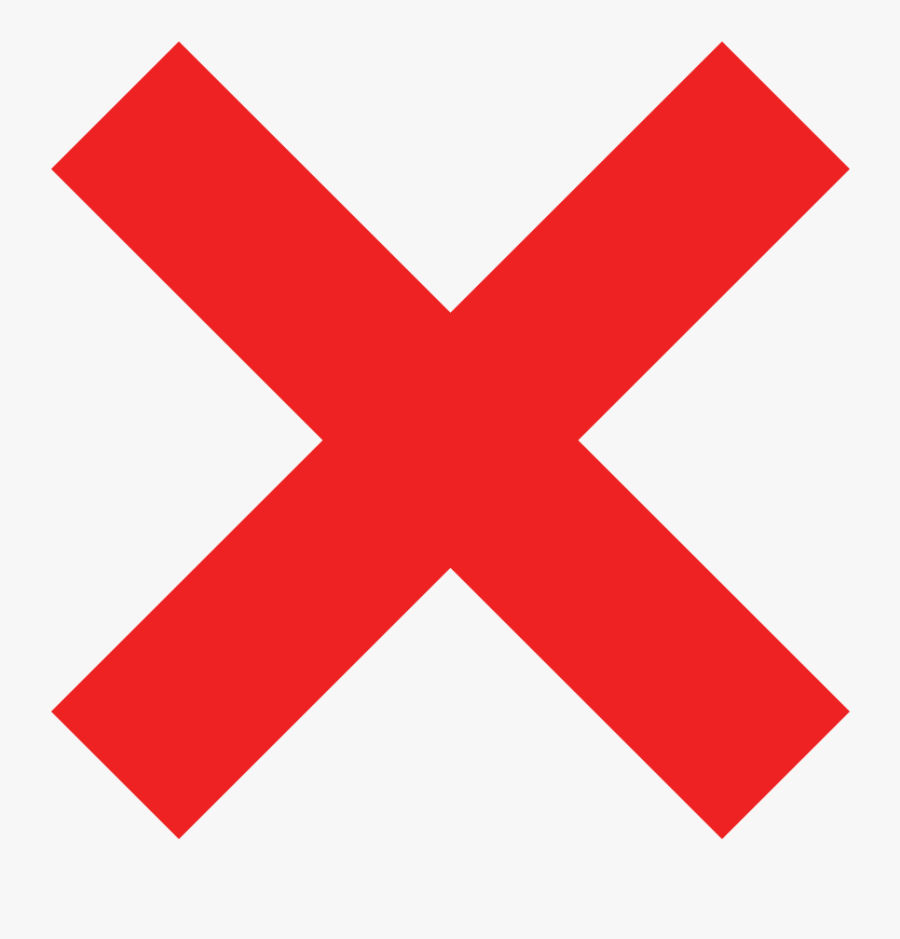 X Mark Cross Computer Icons Clip Art - Iphone Red X Emoji, Transparent Clipart