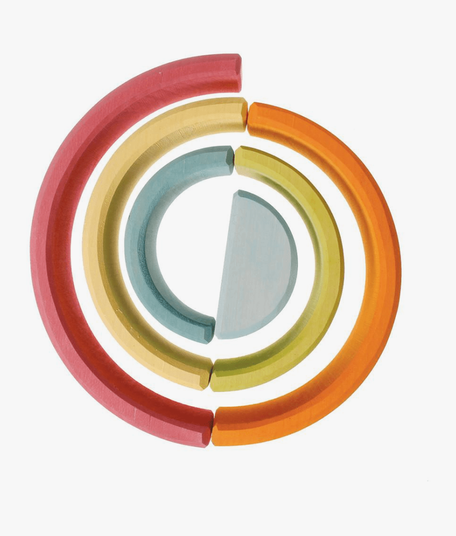 6 Piece Pastel Rainbow - Grimm's Regenboog Pastel 6 Delig, Transparent Clipart