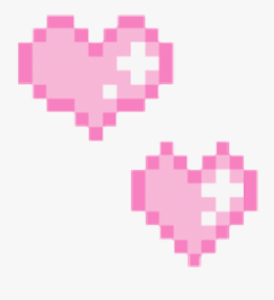 Pixel Hearts Png, Transparent Clipart