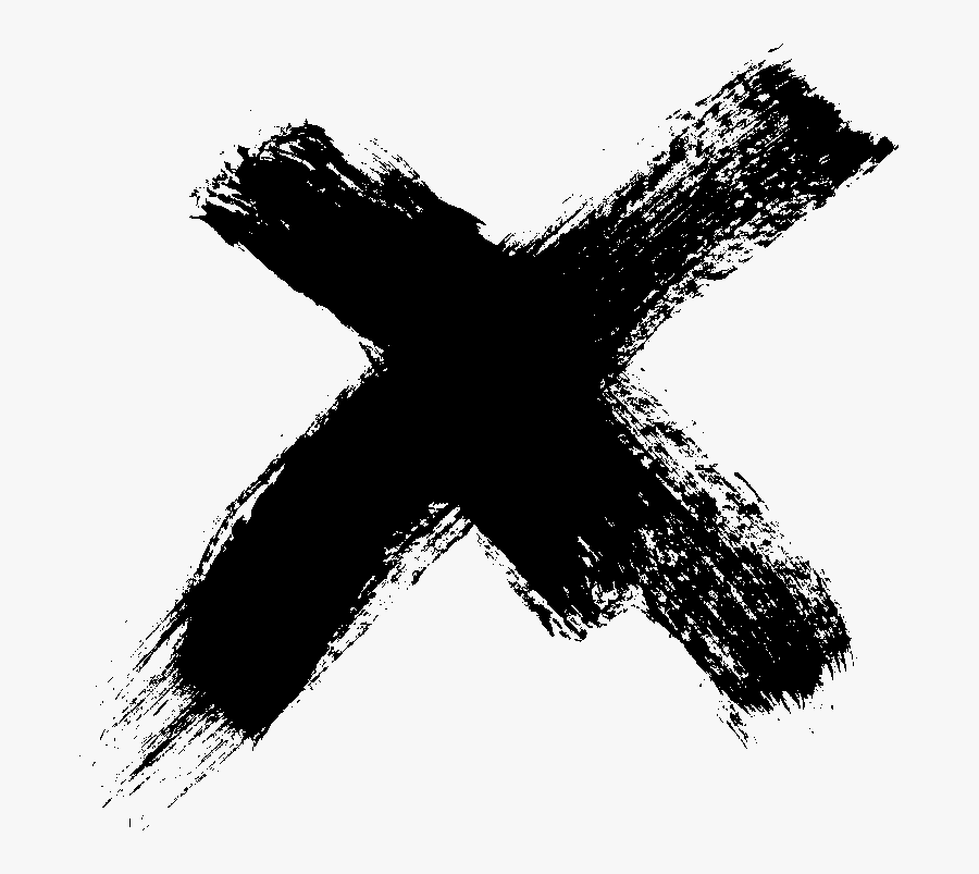 #black #smear #mark #x #xmark #dark #freetoedit - Transparent Black Brush Strokes Png, Transparent Clipart