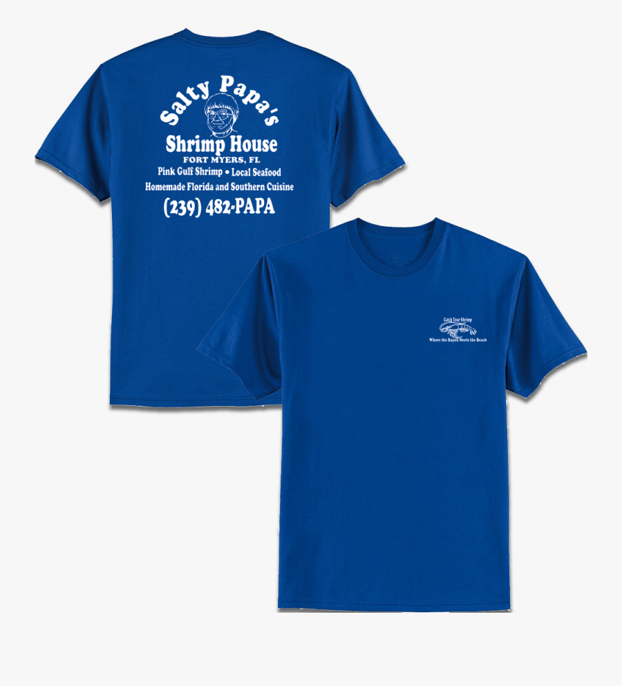 Transparent Blue T Shirt Clipart - Royal Blue T Shirts Front And Back, Transparent Clipart
