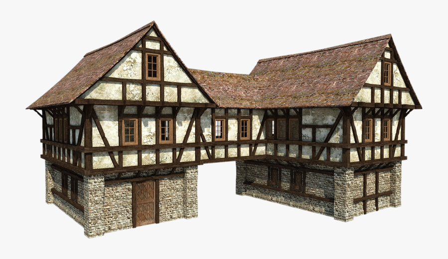 Clip Art Middle Ages Manor House - Minecraft Medieval Stone House, Transparent Clipart