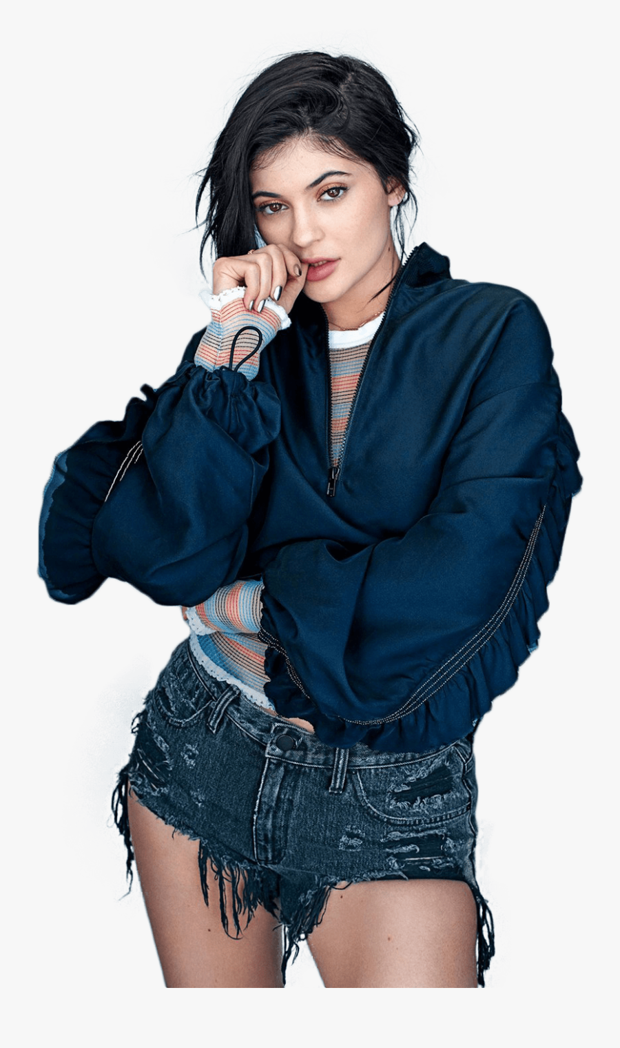 Kylie Jenner Blue Shirt Png Image - Kylie Jenner Png, Transparent Clipart