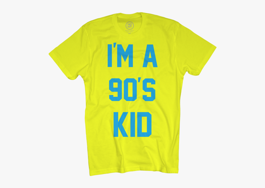 Clipart Shirt Neon Shirt - Blue On Neon Yellow T Shirt, Transparent Clipart