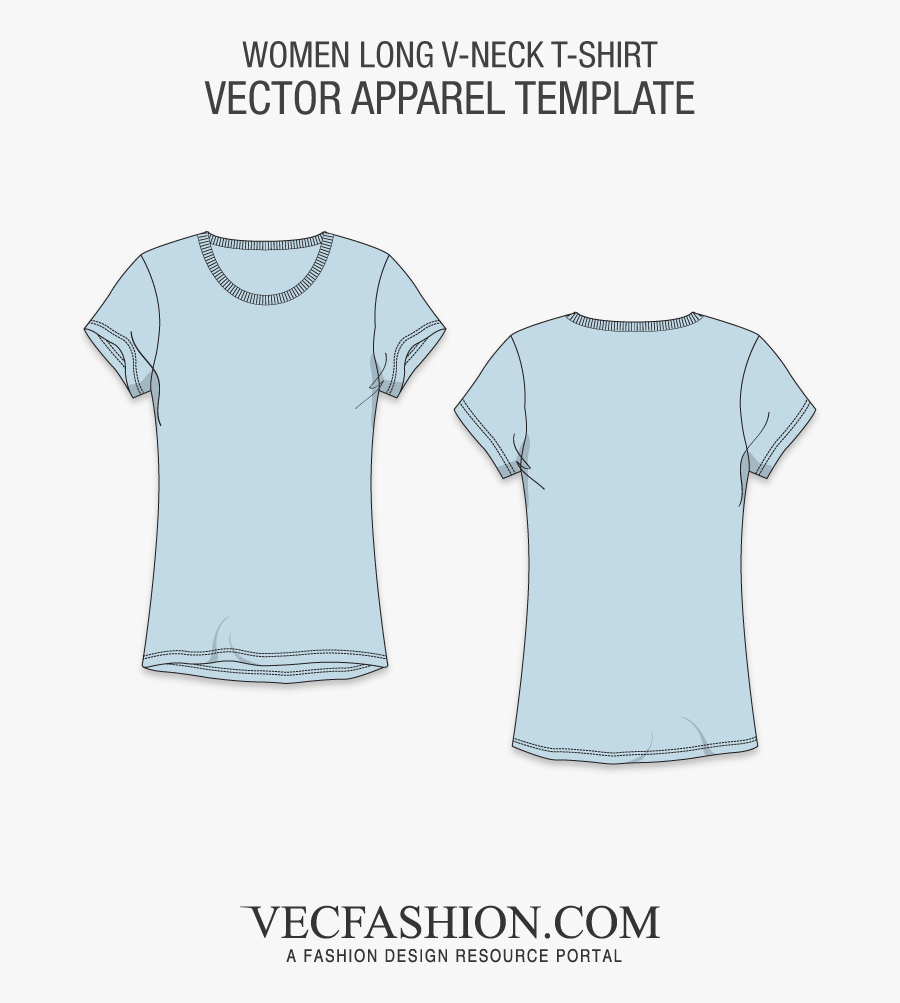 Https Vecfashion Com Daily - Round Neck T Shirt Template, Transparent Clipart