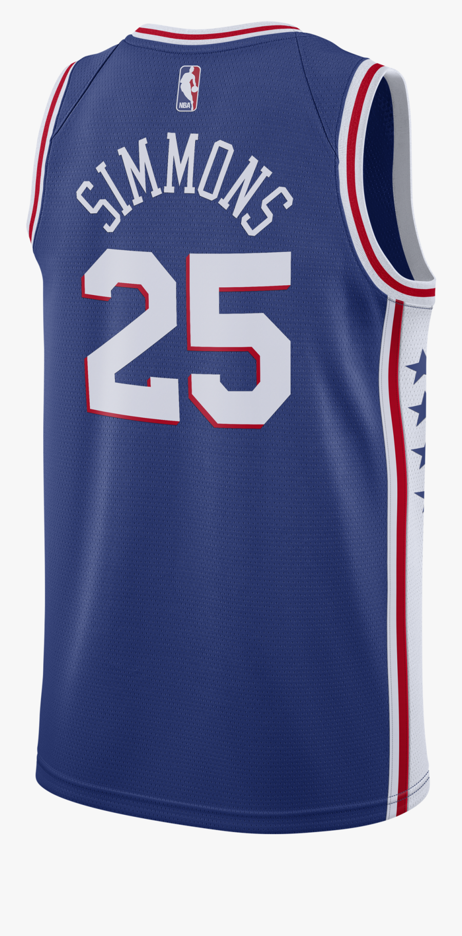 76ers Center Sale Philadelphia Wells Sports T-shirt - Ben Simmons 76ers Jersey, Transparent Clipart