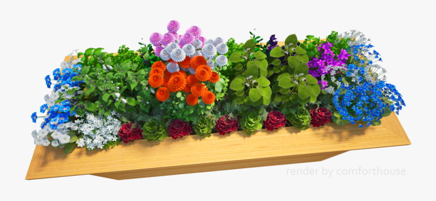 3d Decorative Flower Bed - Flower Bed Clipart, Transparent Clipart
