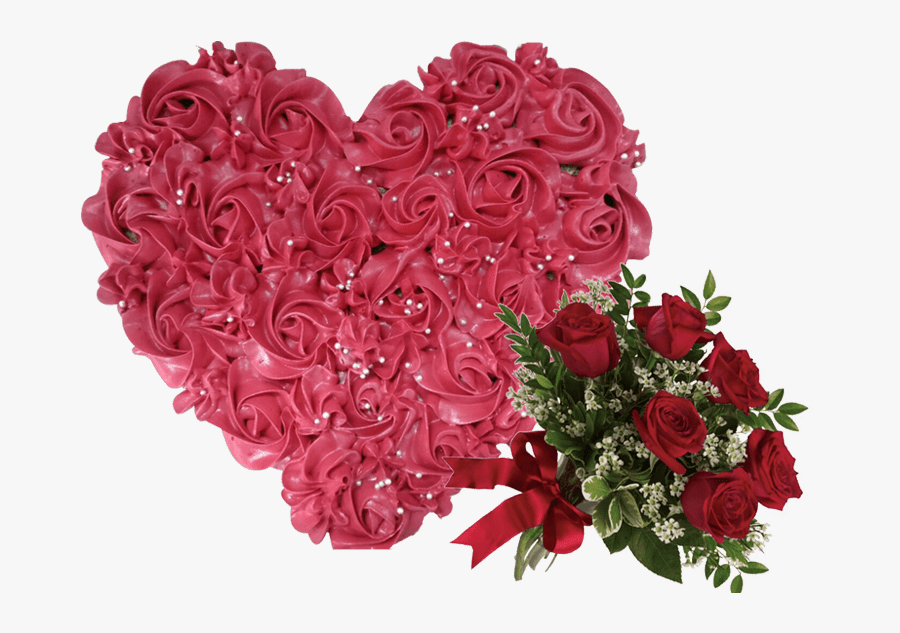 Garden Roses, Hd Png Download - Black Forest Valentine Special Cake, Transparent Clipart