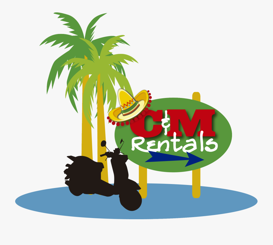 C M Rentals Scooter, Transparent Clipart