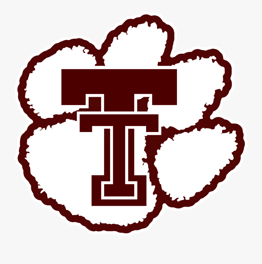 Troup Isd To Release All Students At Noon Due To Safety - Clemson Paw White And Purple, Transparent Clipart