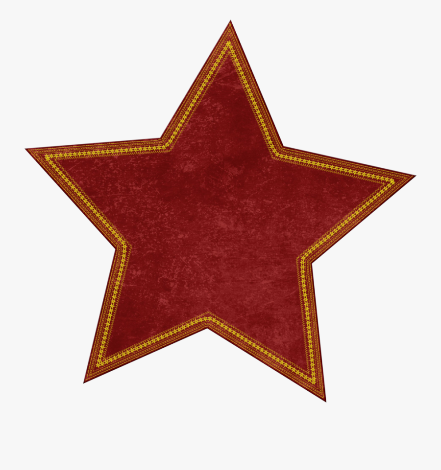 Clipart Star Maroon - Wooden Star Christmas Tree Decorations, Transparent Clipart