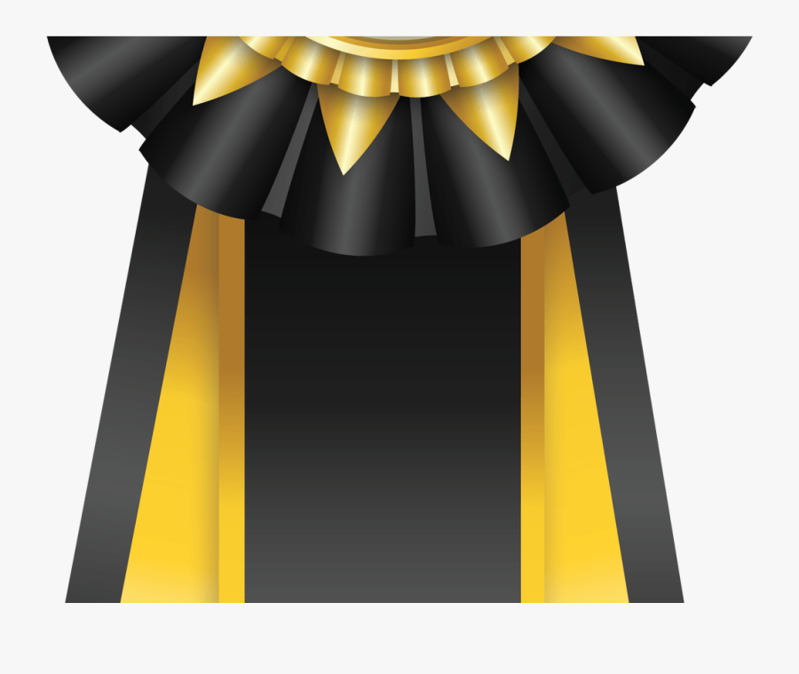 Clipart Black And White Download Personalized Lucite - Black And Gold Ribbons, Transparent Clipart