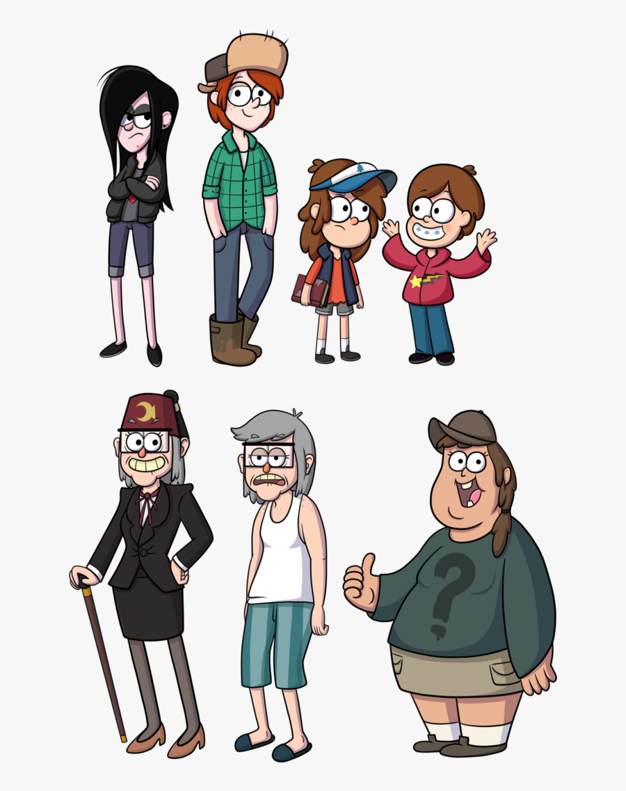 Gravity Falls Character Style, Transparent Clipart