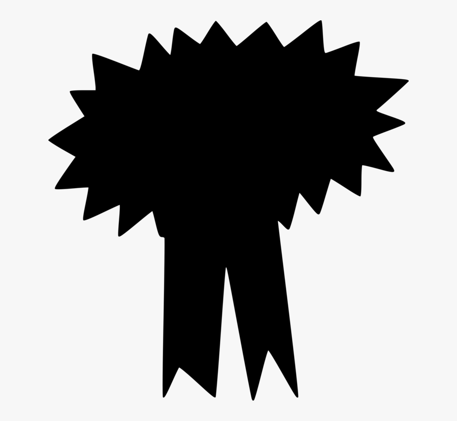 Transparent Award Ribbon Clipart Black And White - Ribbon, Transparent Clipart
