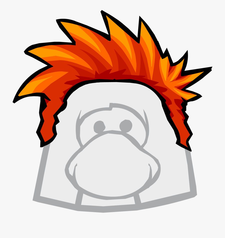 Red Hair Clipart Club Penguin - Club Penguin Red Hair, Transparent Clipart