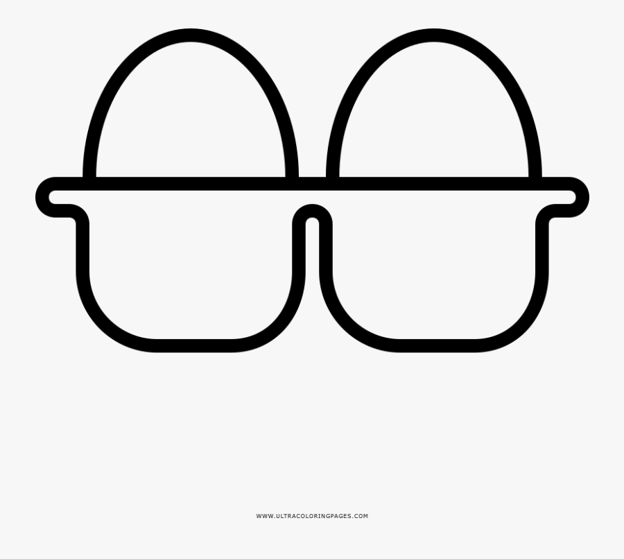 Egg Carton Coloring Page - Line Art, Transparent Clipart