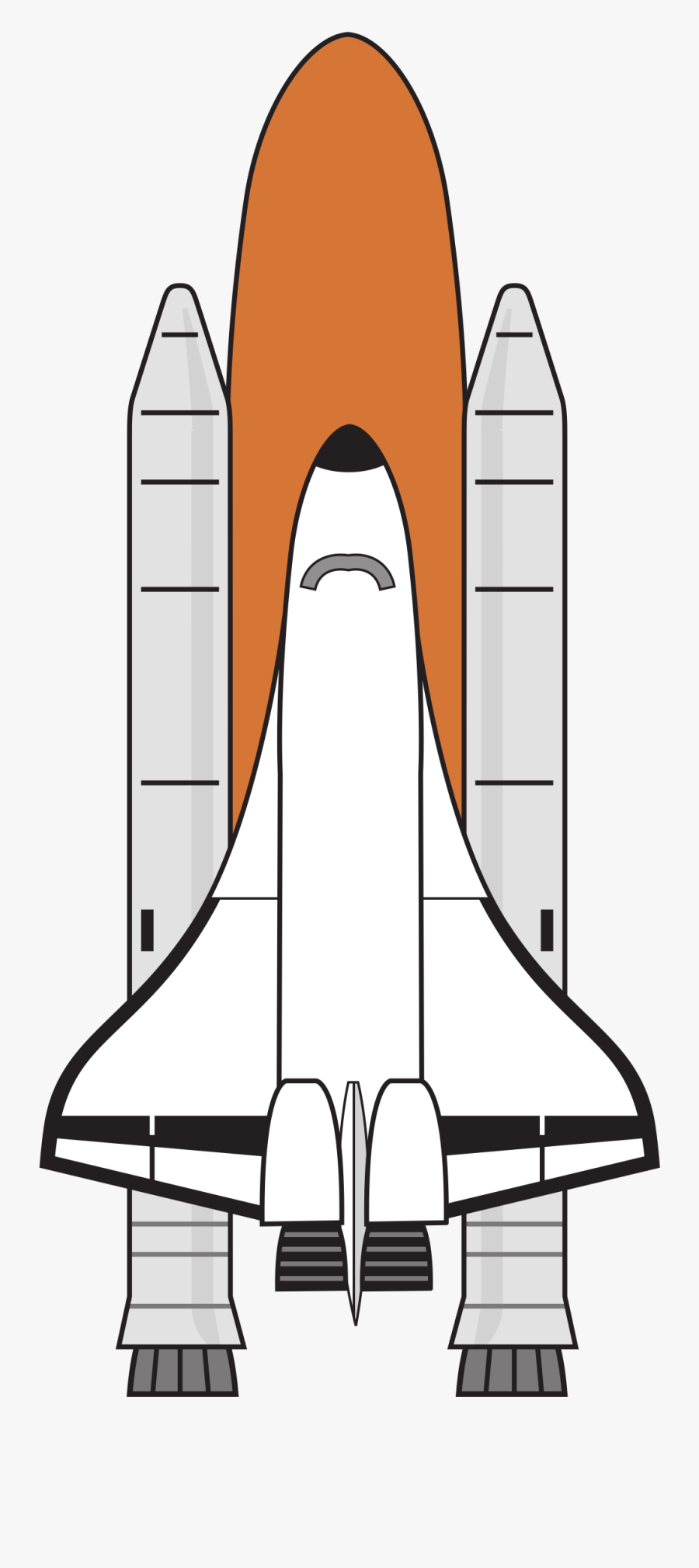 Shuttle Boosters Big Image - Space Shuttle Clip Art, Transparent Clipart