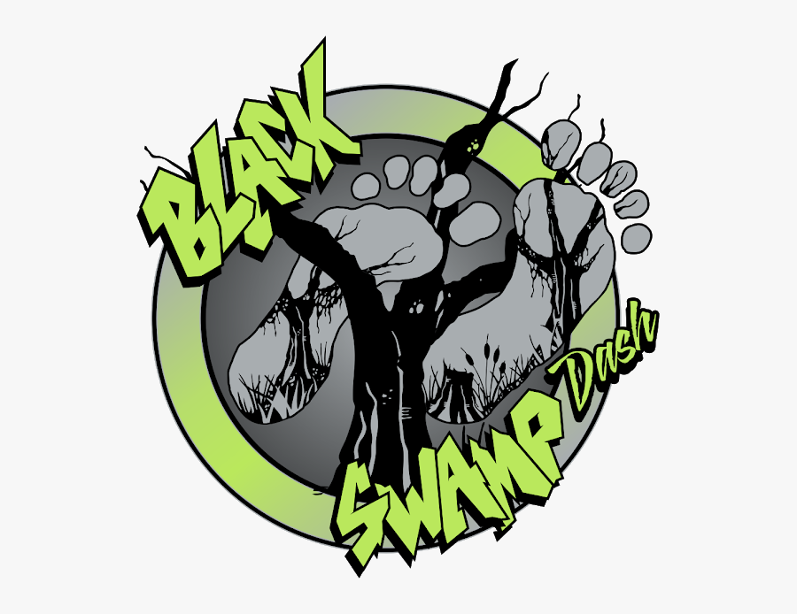Black Swamp Dash - Illustration, Transparent Clipart