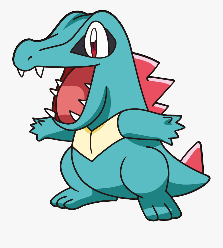 Fang Bites Gundam Lineart Png Transparent - Totodile Pokemon Gen 2 Starters, Transparent Clipart